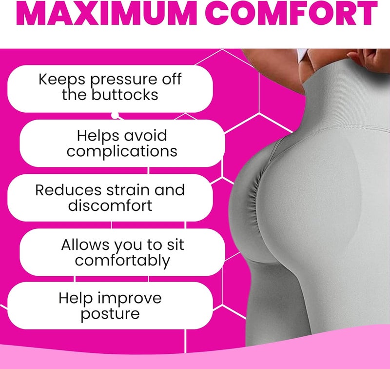 bombshell booty pillow XXL BBL Pillow After Surgery Lifting Cushions, Soft Brazilian Butt Lift Pillow After Surgery, Post Surgery Pillows BBL Recovery Must Haves, Butt Pillows for Sitting After Surgerys - Image 5